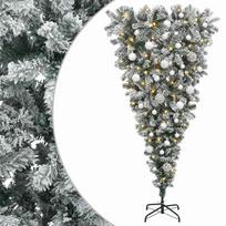vidaXL Apverstas dirbtinis Kalėdų eglutė su šakomis 120 cm 150 LED