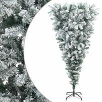 vidaXL Apversta dirbtinė Kalėdų eglutė 210 cm PVC ir Plienas