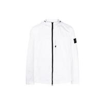 Stone Island Ss23 Solid Color Compass Pattern Lightweight Hooded Jacket Men Jacket White 781543310-V0001 M white