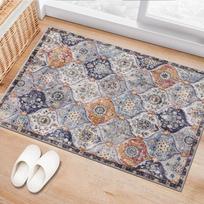 1 vnt Vintage Boho gėlėmis margintas virtuvės kilimėlis Minkštas sutirštintas virtuvės grindų kilimėlis, atsparus vandeniui, neslidus, alyvai atsparus grindų kilimėlis. 80*120cm gray
