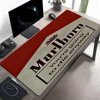 Marlboro Print Mouse Pad, Anti‑Slip Desktop keyboard Mat, for PC Laptop Gaming Working Daily Use, Cool Festival Surprise Gift 30cmx60cm gray