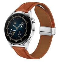 LUJING odinis dirželis, skirtas Samsung Watch 4/5/6 40mm 44mm 5 Pro 45mm magnetinė sagtis, skirta Galaxy Watch 6/4 Classic 43mm/47MM 42mm/46mm apyrankė Galaxy Watch 5 40 44 black