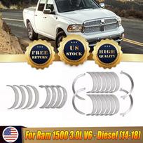 For 14-18 Jeep Grand Cherokee 3.0L V6 Diesel Crankshaft Main Rod Thrust Bearings black