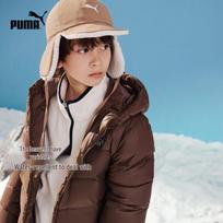 PUMA Kids' Hooded Lightweight Windproof Warm Winter Down Jacket 130 white