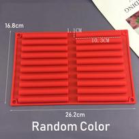 20/40 Holes Wave Rectangle/Cylinder Fondant Chocolate Silicone Mold Ice Cube Tray Mold Soap Resin Cake Candy Baking Decoration gray