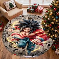 DRAGON BALL Pattern Round Rug, Indoor/Outdoor Mat, for Picnic, Gameroom, Bedroom, Office, Living Room, Home Decor Carpet, Birthday Gift 80cmx80cm