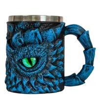 3D Embossed Cup - Decorative Tumbler with Design for Home or One Size mėlyna