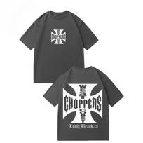 Paul Walker marškinėliai West Coast Choppers vyriški T-shirt moteriški vintage laisvi viršutiniai drabužiai medvilniniai trumpomis rankovėmis Hip Hop gatvės stilius Unisex T-shirt M black
