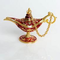 Aladino stebuklingos lempos lydinio dekoratyviniai amatai Ornamentai Statulėlė Vestuvių šventės vakarėlio namų svetainės stalo dekoracijos Amatai brown
