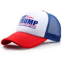 Trendy Summer Mesh Baseball Cap With Vibrant Colors And Iconic Maga Statement Style D blue