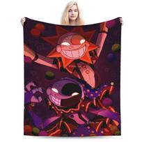 Cozy Sundrop And Moondrop fnaf Blanket Merch Bed Decorative Throw Blankets Ultra-Soft Flannel for Office Size: 130*170cm, Weight: 230 GSM