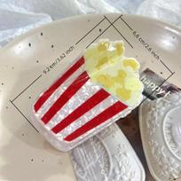 Summer Beer Popcorn Grab Clip Beach Food Combo Shark Clip Hair Clip For The Back Of The Head For Women. A2 beige