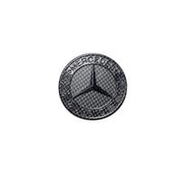 Automobilio priekinis ženklelis, variklio dangčio emblema Mercedes Benz W246 W176 W177 W204 W212 W213 W463 W205 W222 W221 CLS priedams gray