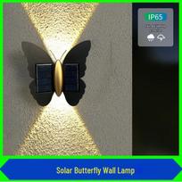 Outdoor Solar Butterfly Wall Lamp