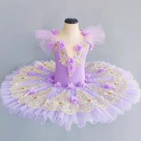 Professional Ballet Tutu Child Kids Girls Ballerina Dress Ballet TUTU Dance Costumes Classical Platter Pancake 150 violetinė