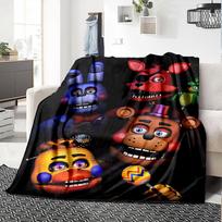 1 vnt. Fnaf personažo flanelinis pledas itin minkštam, mielam komfortui, kelionėms, lovai, sofai Y73019 75cmx90cm