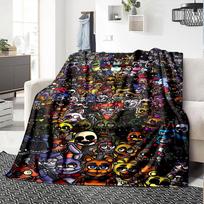 1 vnt. Fnaf personažo flanelinis pledas itin minkštam, mielam komfortui, kelionėms, lovai, sofai Y73019 80cmx120cm