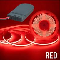 Baterija maitinamas DC5V 8MM COB LED juostinis šviestuvas 320 LED/m Raudonas Žalias Mėlynas Lankstus Lipni juosta 0,5M 1M 2M Namų dekoras 1M