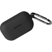 Geiomoo Silicone Case for Technics EAH-AZ100-K, EAH-AZ100-S, Soft Flexible Scratch Resistant Protective Cover with Carabiner (Black)