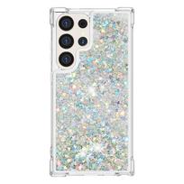 Fundas Quicksand dėklas Samsung Galaxy S25 Ultra Plus Coque Minkštas skystas Bling dangtelis Samsung Galaxy S25 Edge FE telefono dėklui Galaxy S25 FE white