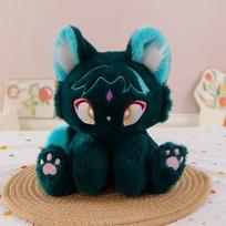 Game peripheralsManye cat doll eight-inch cat plush toy game doll anime pillow cute doll 23cm blue