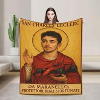 C-Charles L-Leclerc Saint Flannel Blanket Spring Warm Throw Blanket for Child Living Room Fluffy Bedspread Sofa Bed Cover Size: 75*100cm, Weight: 230 GSM