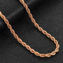 Nerūdijančio plieno pintos grandinėlės vyrams moterims rožinio aukso dengtas vėrinys chokeris aukštos kokybės papuošalai dovanos 2/3/4 mm pločio 75cm  30inch black