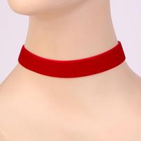 Elegant Velvet Ribbon Black Choker - Fashionable 2.0CM Clavicle Necklace beige
