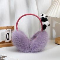 Warm Panda Plush Foldable Earmuffs: Cute Winter Ear Protection for Women gray