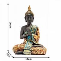 Didelė Budos statula Tailandas Buda Budos skulptūra Žalia derva Rankų darbo Budizmas Hinduizmas Fengšui Figūrėlė Meditacija Namų dekoras
