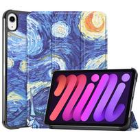 Case for iPad Mini 7 6 8.3'' with [Tri-fold Stand + Auto Wake/Sleep], Colorful Premium PU Leather Case Shockproof Hard Shell For iPad Mini 7 gray