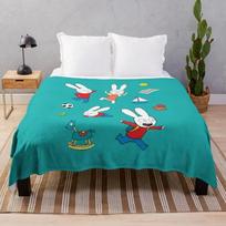 Simon Super Rabbit Throw Blanket Cozy Warm Plush for Winter Soft Comfort for Your Home Size: 100*150cm, Weight: 230 GSM