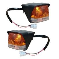 Mahindra Tractor Combination Light Assembly Turn Signal & Parking Lamp | Amber/Clear Indicator | Fits Mahindra Standard