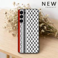 P-PalestinaS Hattah K-Keffiyeh telefono dėklas, skirtas Samsung S26,25,24,23,22,21,20,30,Ultra,Plus,Fe,Lite, juodas korpusas Samsung S20fe