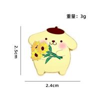 Japanese Sanrio Cartoon Badges Cute Cinnamoroll Hello Kitty Pin Accessories NEW HOT Entertaining Play Safe Kid Friendly Fun beige