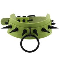 Halloween Cosplay Goth Green Choker Collar Necklaces designed for Women Emo Punk Balck Spike Geometry Pendant Necklace Y2K Jewelry Gifts beige