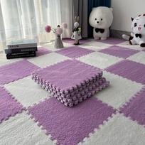 Soft Plush Children's Mat Baby Play Mat Baby Toys Eva Foam Puzzle Carpet In Children's Room Keep Warm Playmat Floor Mats 30*1CM 10Pcs gray