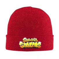 Subway Surfers Bonnet Hats Video Game Beanie Hats Design Knitted Hat Autumn Winter Funny FeUnisex Unisex Kpop Thermal Elastic Cap One Size red