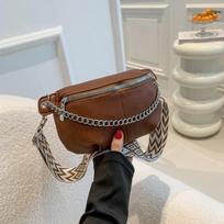 Women Waist Bag Fashion Chain Fanny Pack Designer Crossbody Chest Bag Soft Leather Chest Pack Belt Bag Luxury Lady Shoulder Bags gray