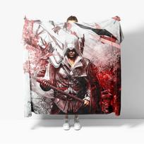 Assassins Blankets Soft Warm Flannel Creeds Throw Blanket Bedding for Bed Living room Home Sofa 30x40in gray
