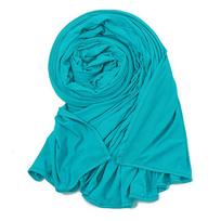 175*80Cm Big Size Modal Cotton Jersey Hijab Scarf Long Muslim Shawl Plain Soft Turban Headscarf Wraps For Women Islamic Headband blue