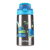 Contigo vaikiškas 400 ml termosinis nerūdijančio plieno buteliukas su šiaudeliu blue