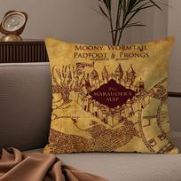 Maginis plėšikų žemėlapis Harny Potter Pagalvės užvalkalas Šilkinis Elegantiškas Komfortas Sofa-lova Nematomas užtrauktukas 30cmx30cm