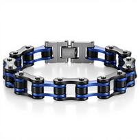 Stainless Steel Bike Chain Design Bracelet Adjustable High Polished Biker Link Chain Bracelet Comfortable To Wear Rust-proof gray