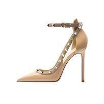 Willow Nails Kulkšnies Dirželis Sagtis Lakuota Oda Itin Plonas Aukštakulnis Didelis Dydis 35-44 Moteriški Vienspalviai Batai 41 beige