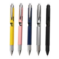 7in 1 Multi Tool Pen Metal Ballpoint Pen with Screwdriver Level Stylus for EDC Office Outdoor geltona