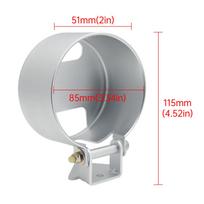 1X 85mm Car Single Gauge Meter Cup Pod Holder Dash Mount Bracket Boost 52mm Aluminum Material For Universal 2  Gauges Trim Parts 85MM gray