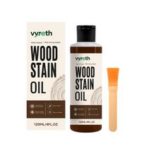 vyreth Water-based wood stain paint for home use, self-brushing for solid wood flooring, doors and windows, touch-up paint for daily renovatio black