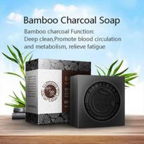 Bioaqua 100 g bambuko anglies muilas Matcha muilas levandų valomasis eterinis aliejus muilas grožio odai rankų darbo muilas, kosmetika Bamboo charcoal gray