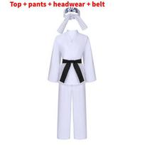 Karate vaikis Kostiumas Cosplay Vaikams Poliesterio Audinio Anime Vaidmenų Žaidimams Ir Gatvės Stiliui 170cm balta